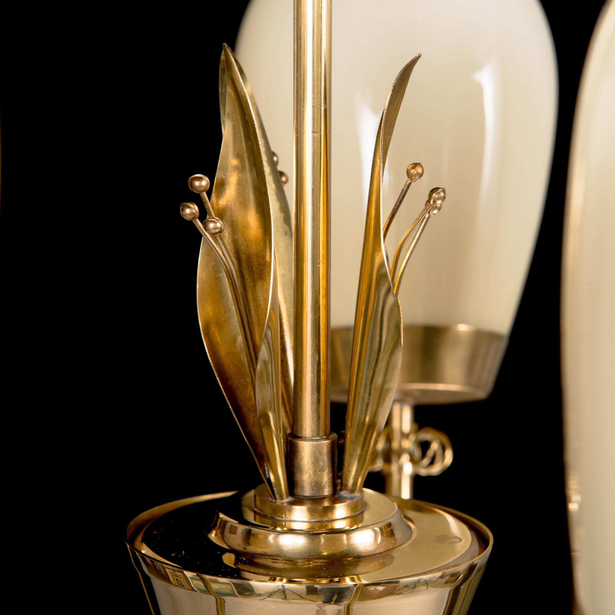 A mid-20th-century 5-light pendant ceiling lamp, Idman Finland.