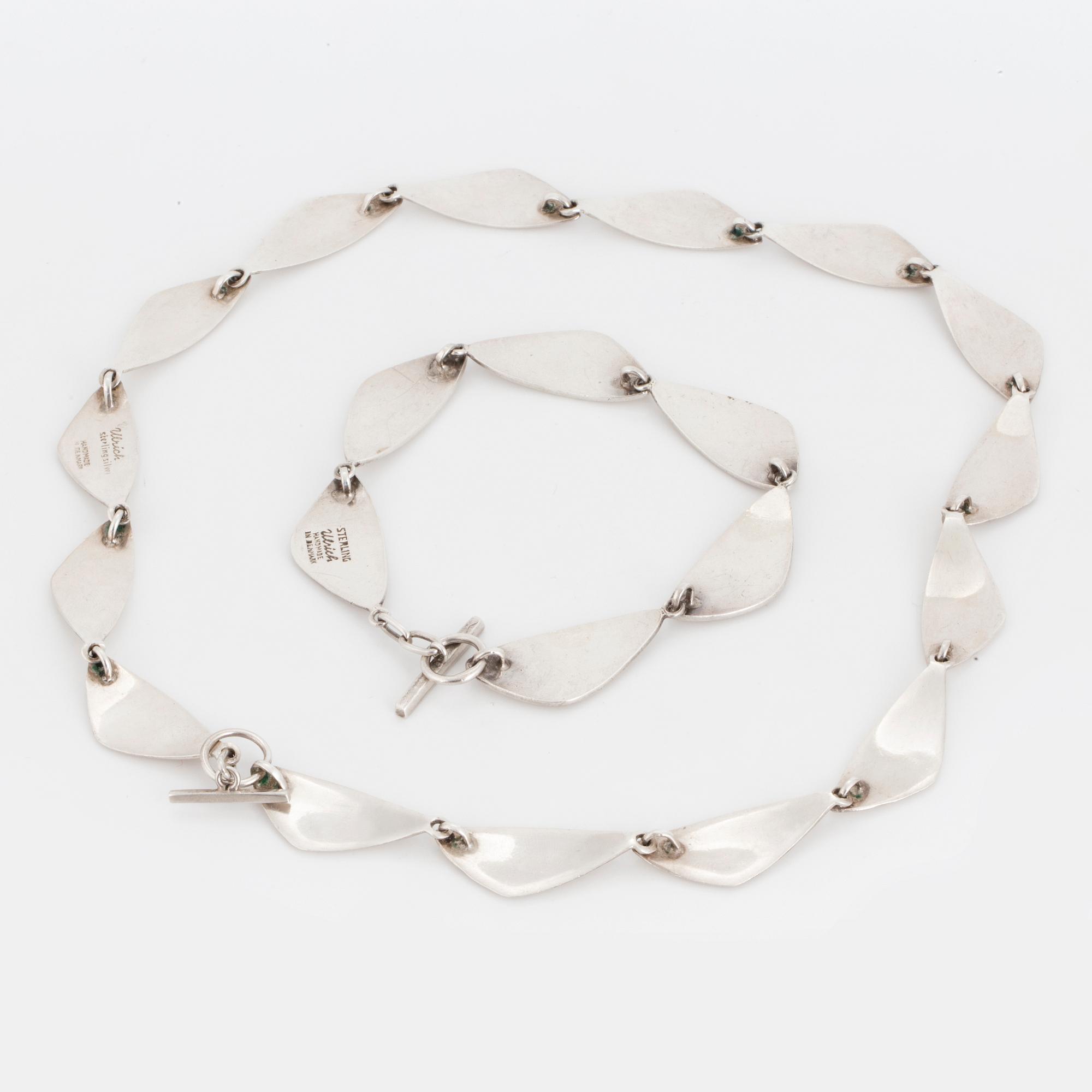ULRICH, collier och armband, sterlingsilver, Danmark.