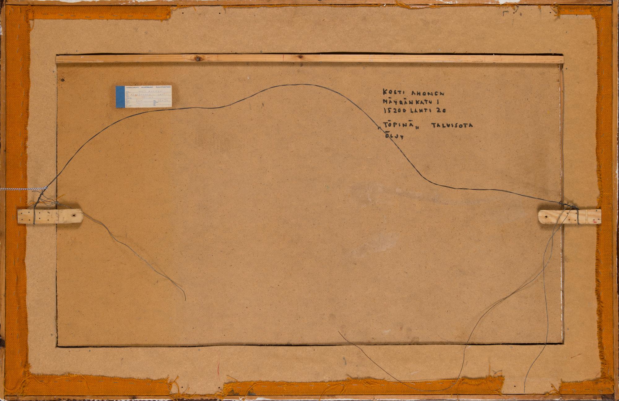 KOSTI AHONEN, oil on board, signed and dated 1981.