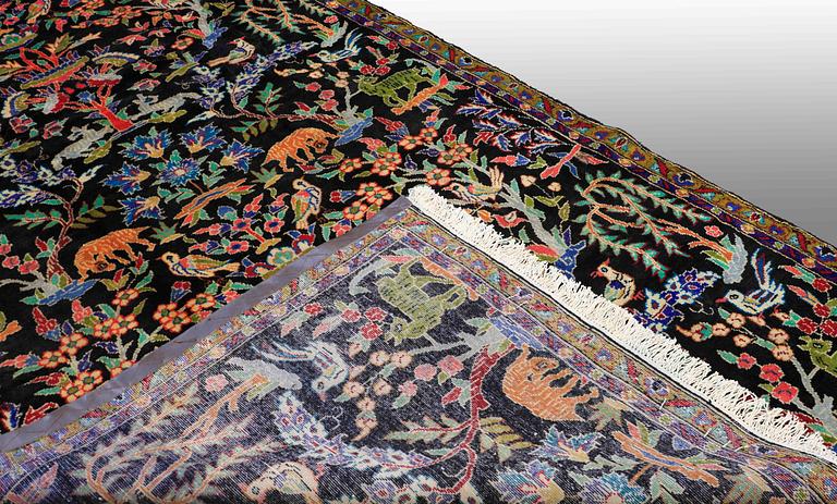 a Figural Fariden carpet (Esfahan area) 307 x 185 cm.