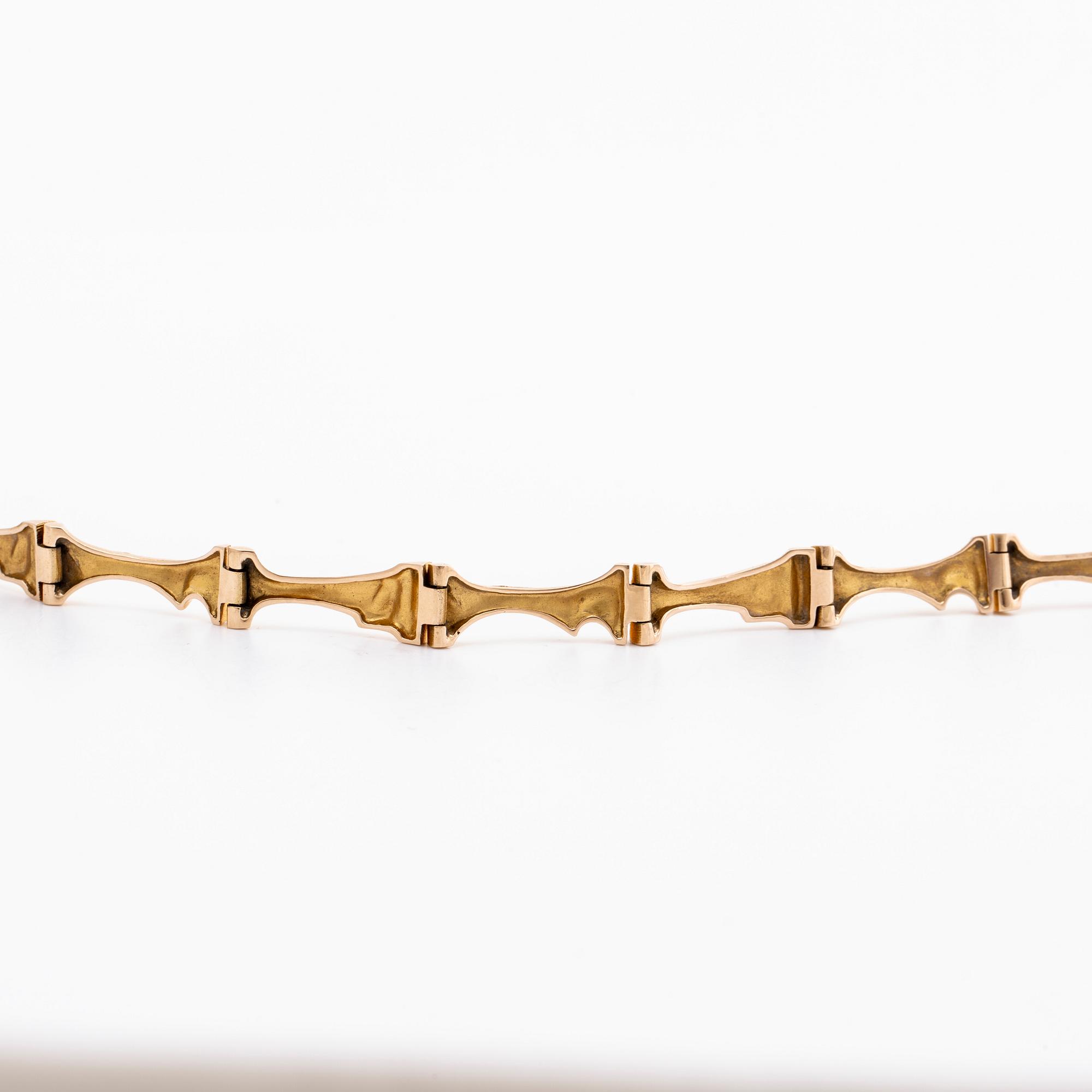 LAPPONIA ARMBAND 14K guld, design BJÖRN WECKSTRÖM, Finland 1990.