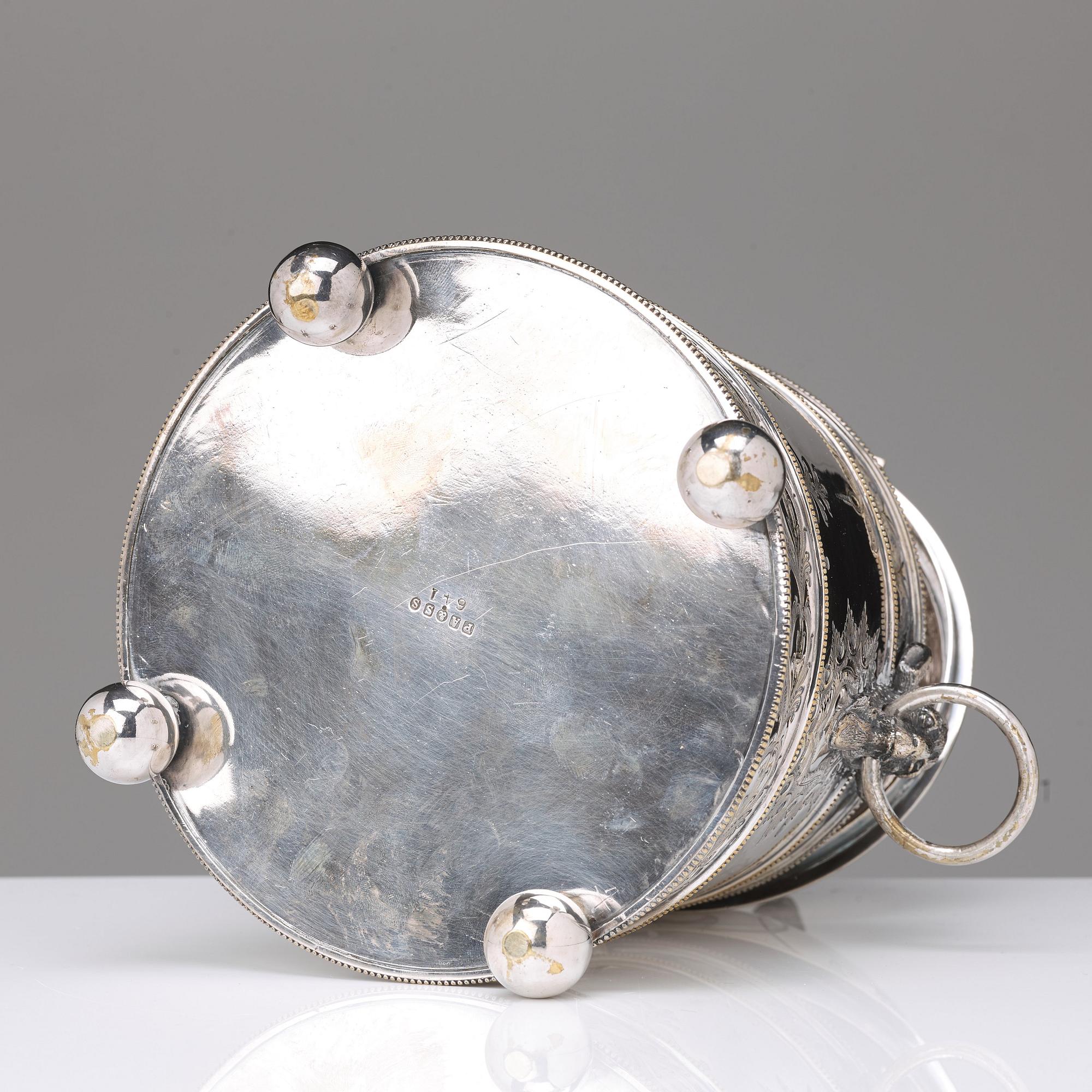 A 20th century plated jar and cover.