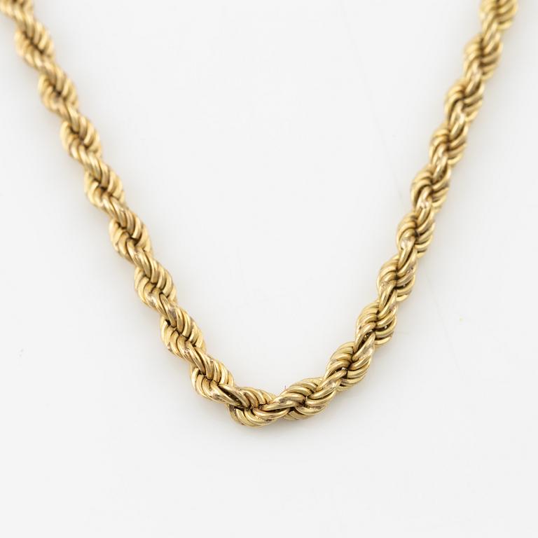 Necklace, 18K gold, cord link.