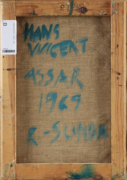 HANS WIGERT, oil on canvas signed Hans Wigert and dated G-sunda 1969 on verso.
