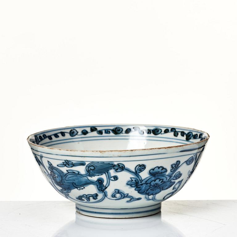 A blue and white bowl, Ming dynasty (1368-1644).