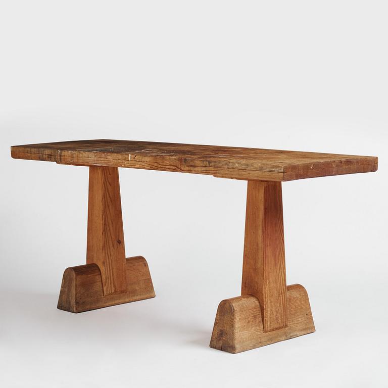 Axel Einar Hjorth, an "Utö" stained pine table, Nordiska Kompaniet 1930s.