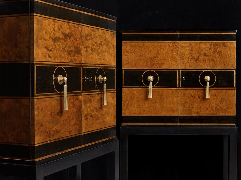 Otto Schulz, a pair of Swedish Grace cabinets for Boet, Gothenburg 1930's.