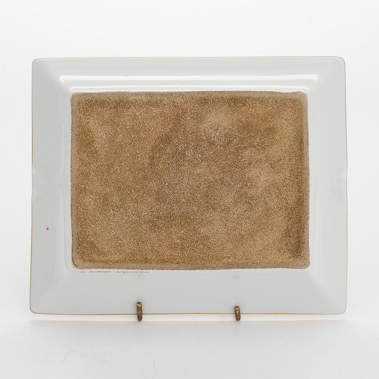 Hermès, a porcelain ashtray, Paris, France.