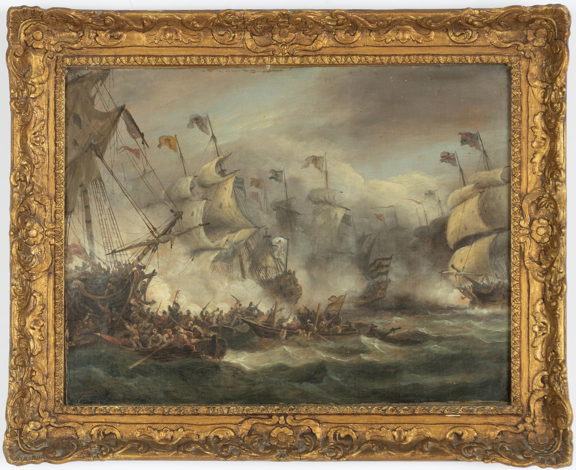 Thomas Luny, attributed, Naval battle.