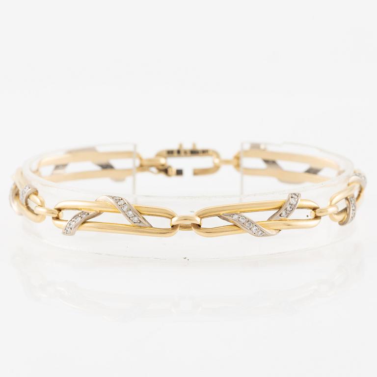 Bracelet, Engelbert, 18K gold and white gold with brilliant-cut diamonds.