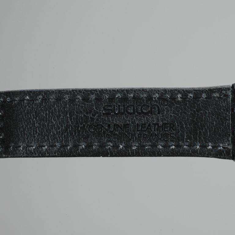 SWATCHKLOCKOR, 4st, "Wall Street", "Bark Bark", "360 Rouge Sur Blackout", "Silver Plate", plast, ca1991-1995.