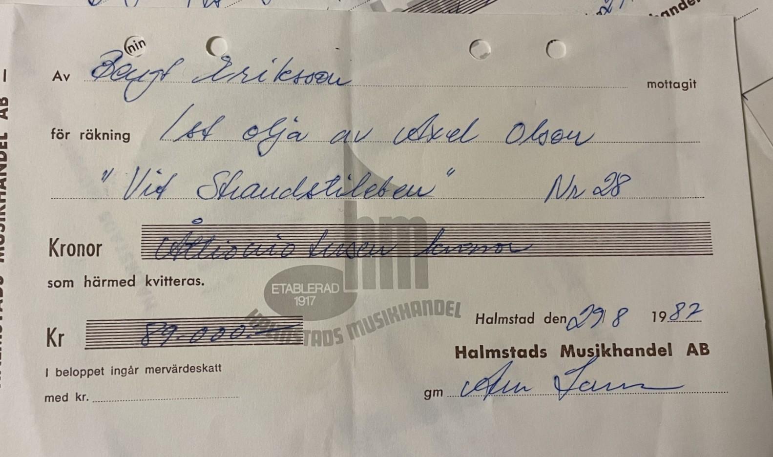 Axel Olson, "Vitt strandstilleben".