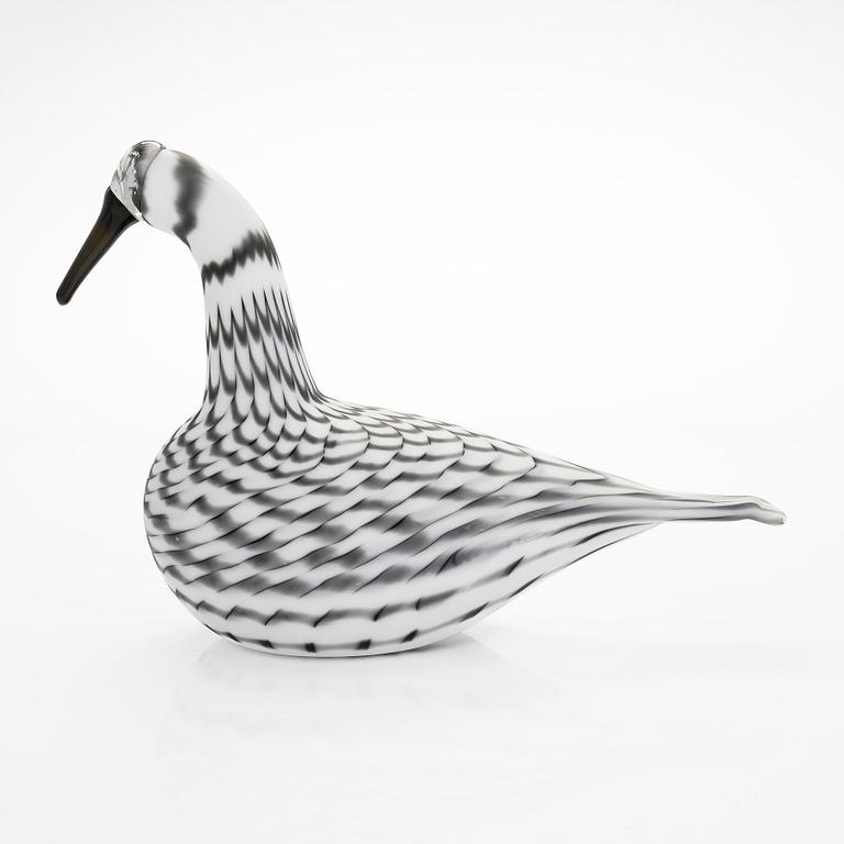 Oiva Toikka, a 'Swan' glass bird, signed O. Toikka Nuutajärvi 128 2005.