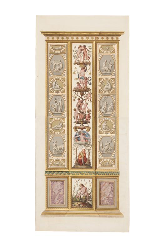 Giovanni Volpato, Six wall sections / pilasters in the Raphael Loggias in the Vatican.