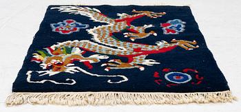 Rug, old Tibet, approx. 84 x 63 cm.