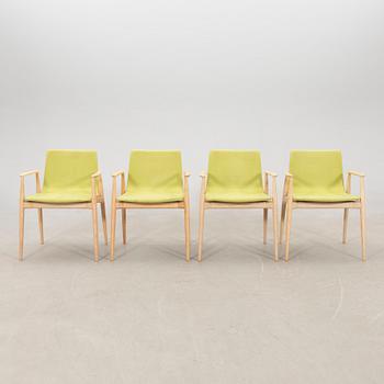 Armchairs 4 pcs "Malmö 396" Pedrali Italy contemporary.