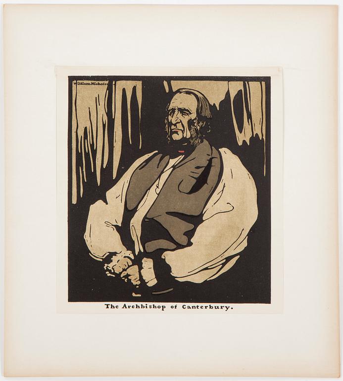 William Nicholson, portfolio with 12 woodcuts. Dated 1899.