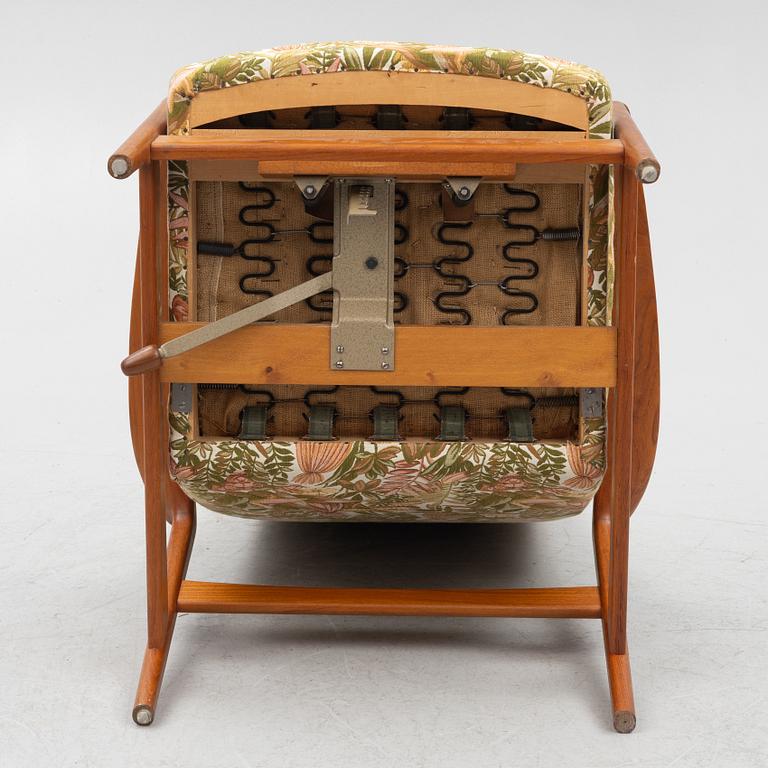 Folke Ohlsson, an armchair with ottoman "Duxiesta", Bra Bohag, Ljungs Industrier, Malmö 1960s.
