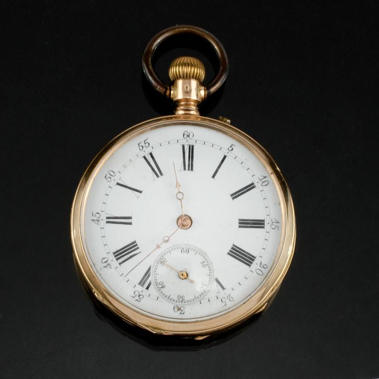 FICKUR, ankarur, 14k guld, omkring sekelskiftet 1800/1900-tal. Vikt 70 g.
