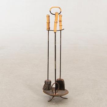 Ystad metal, fire rack with 3 parts, 60s.
