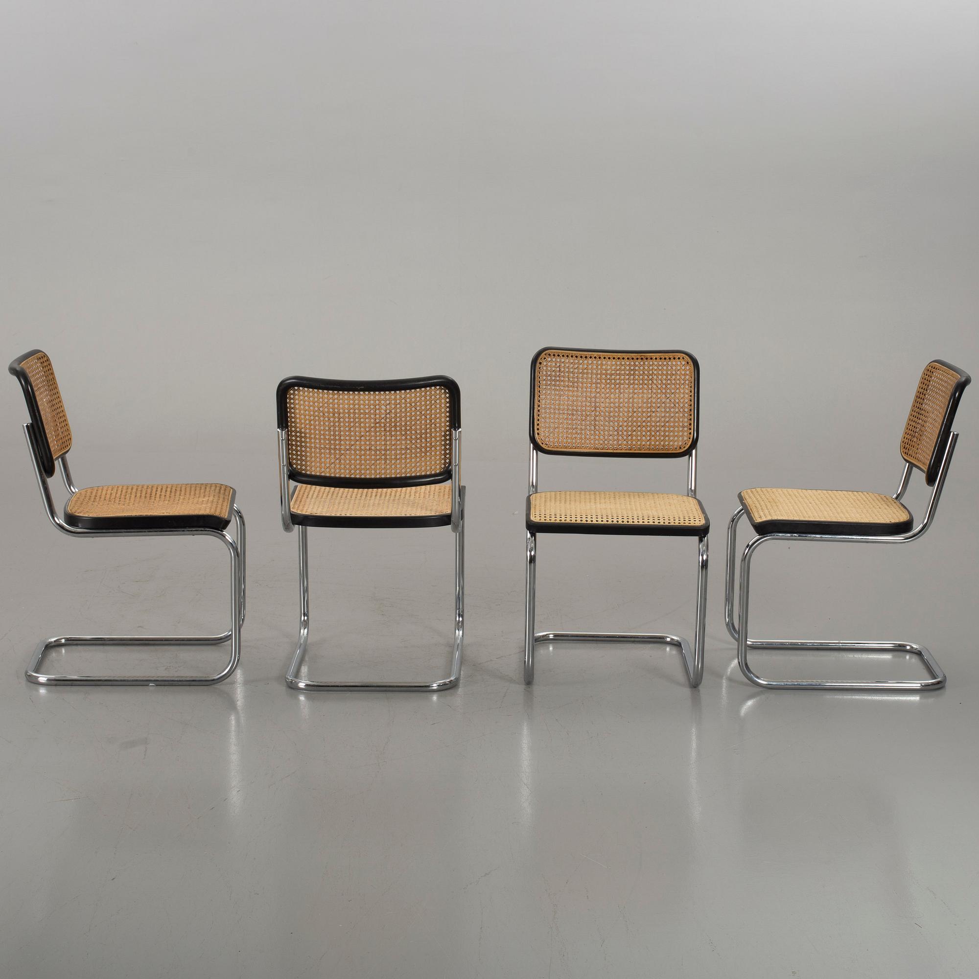 STOLAR, 4 st, "Cesca", Marcel Breuer, Thonet 1970-tal.