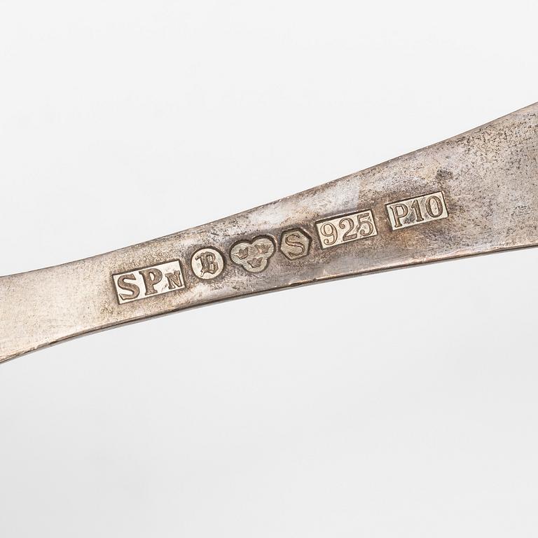 Guldsmed S Petersson i Söderhamn Ab, skedar, 4 st, sterlingsilver, Bollnäs, bl a 1989.