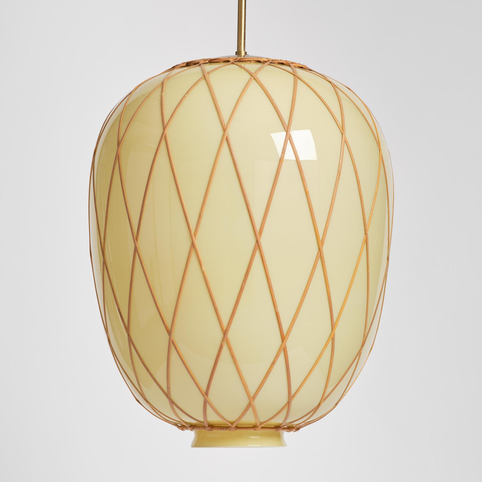 Harald Notini, a pair of ceiling lamps model 11555, Arvid Böhlmarks Lampfabrik, Stockholm, 1940s.