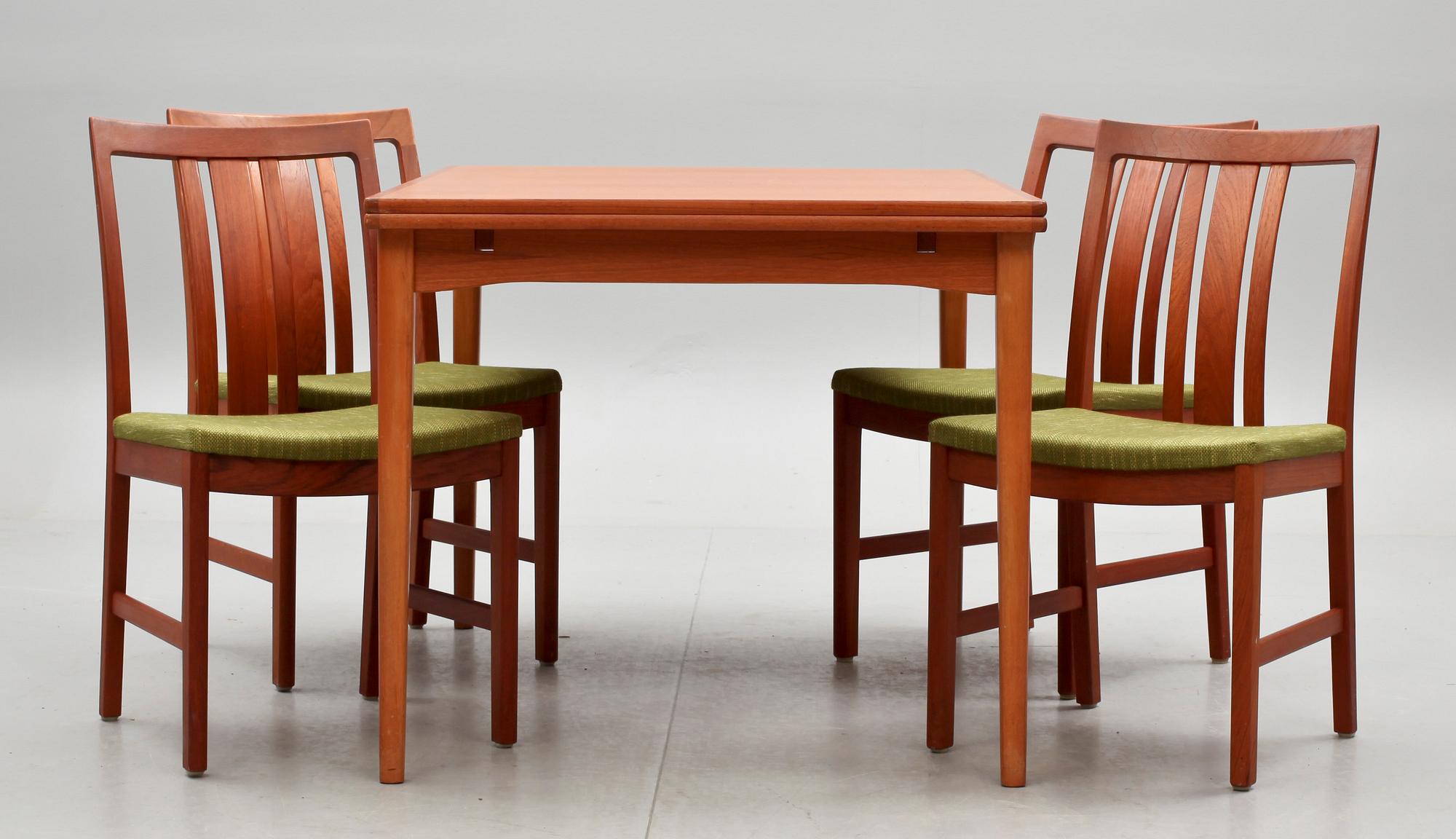 MATSALSMÖBEL, 5 delar, 1900-talets andra hälft.