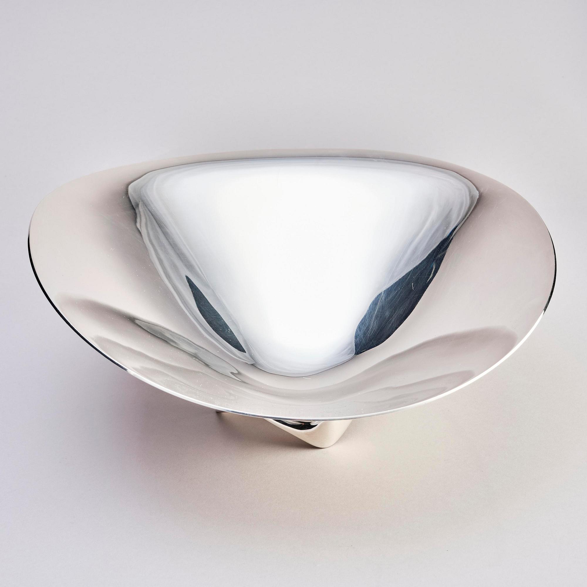 Georg Jensen, skål, sterling silver, modell 980A, "Wave", Henning Koppel, formgiven 1948, sekelskiftet 2000.