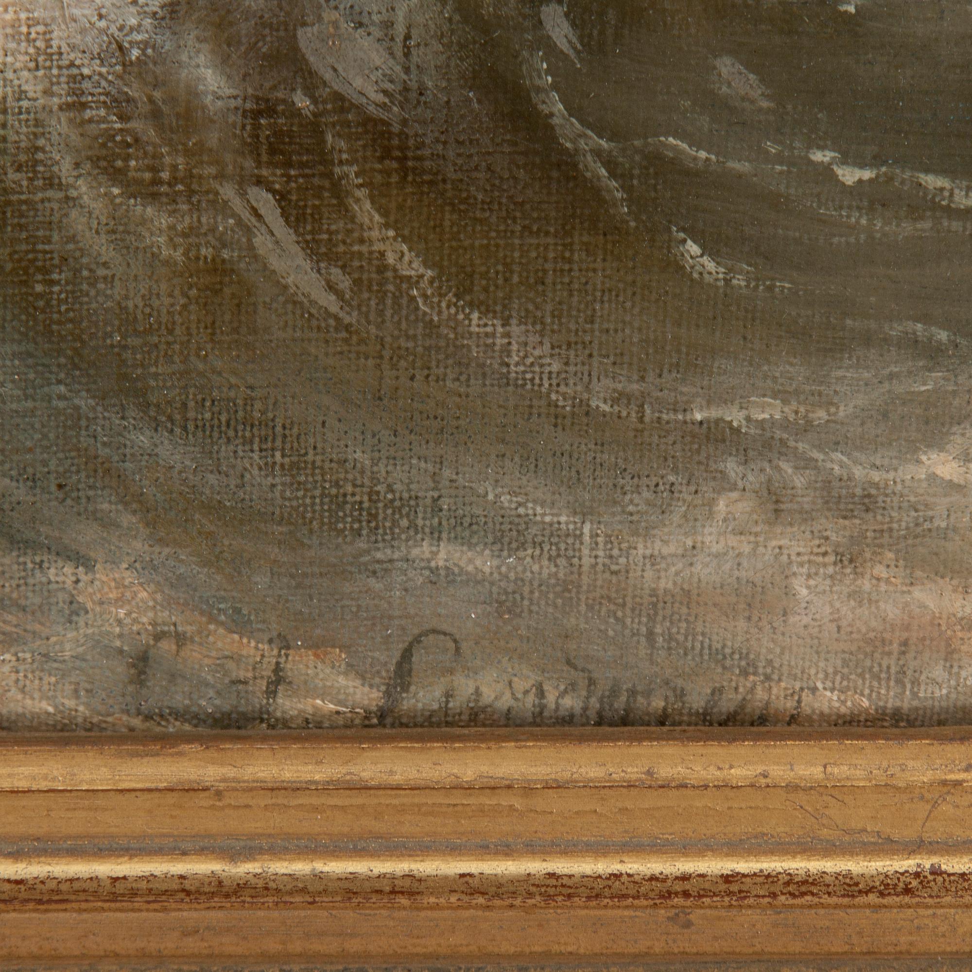 UNKNOWN ARTIST, oil on canvas, unclear signature (possibly Lundgren).