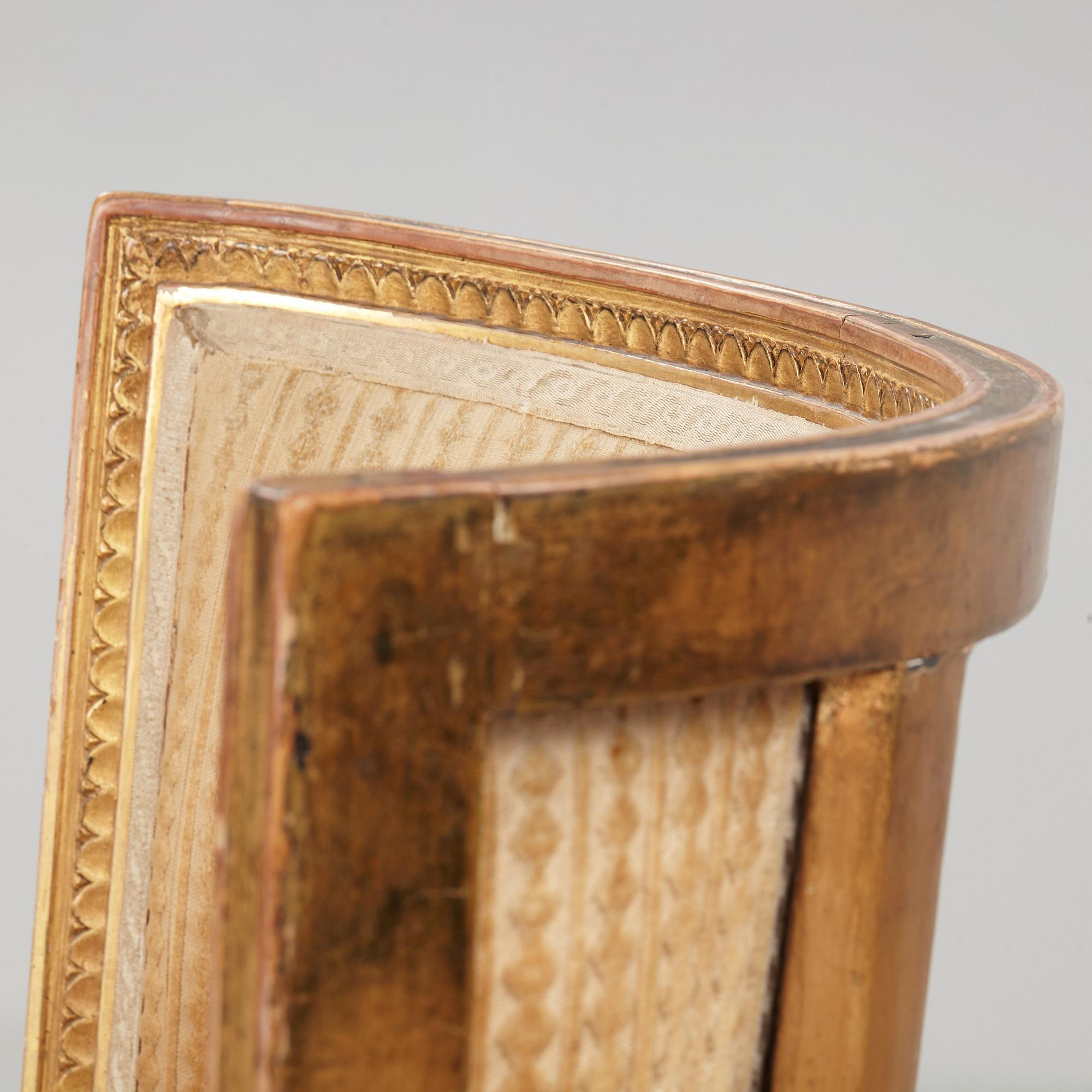 A pair of Swedish late Gustavian 1790's klismos chairs.