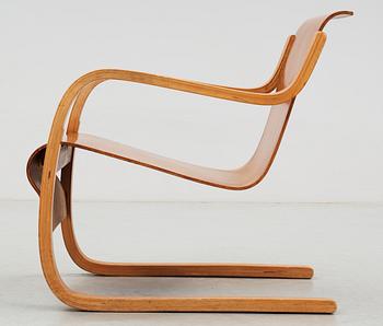 An Alvar Aalto birch armchair, 'Nr 31' by  O.y Huonekalu-ja Rakennustyötehdas A.B, Finland, probably 1940's.