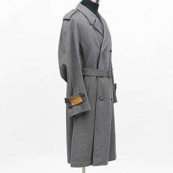 Five Finnish uniform overcoats, second half of 20th Century.