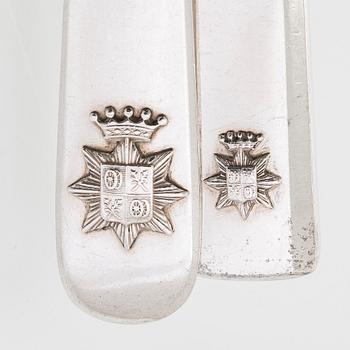 Wojcieck-Kazimierz Birkowski, bestickuppsättning, 12 delar, silver, med krönt vapen, Warszawa 1895.