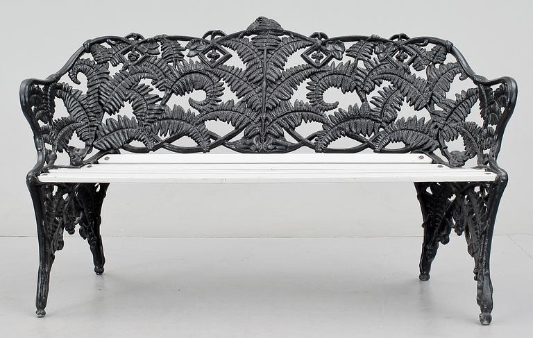 TRÄDGÅRDSSOFFA, gjuten aluminium, 1900-talets slut.