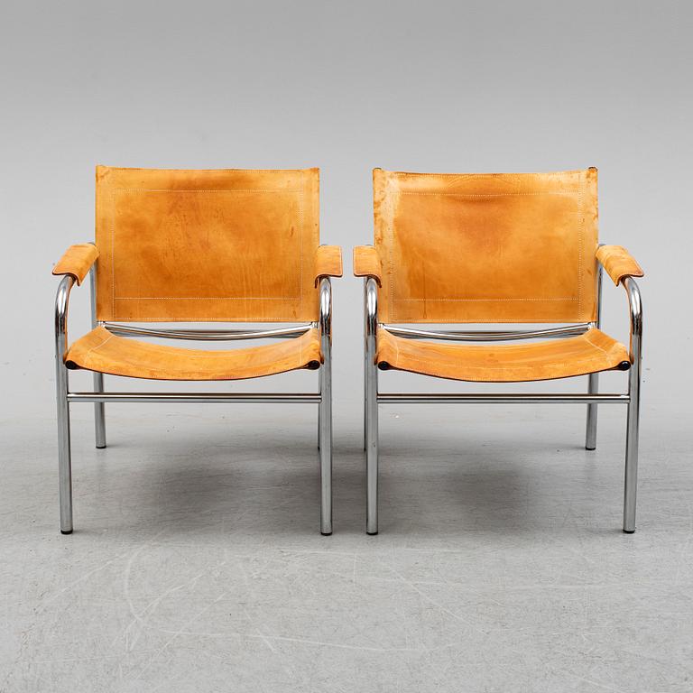 A pair of late 20th century  'Klinte' easy chairs by Tord Björklund, for IKEA.