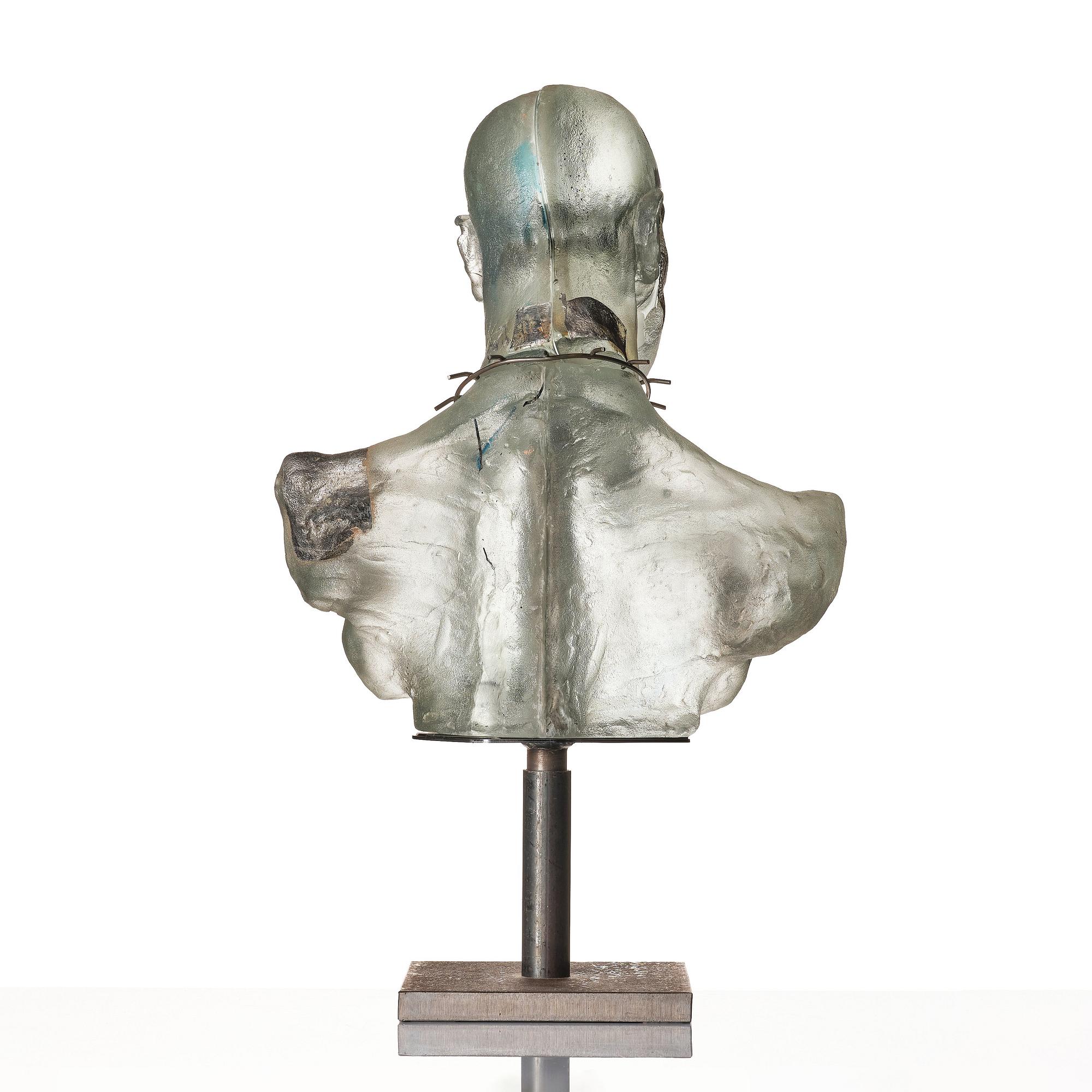 Claes Uvesten, "Prometheus", sand cast glass sculpture, Sweden 2008.