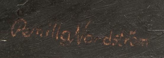 Pernilla Hägg Nordström, olja på pannå signerad.