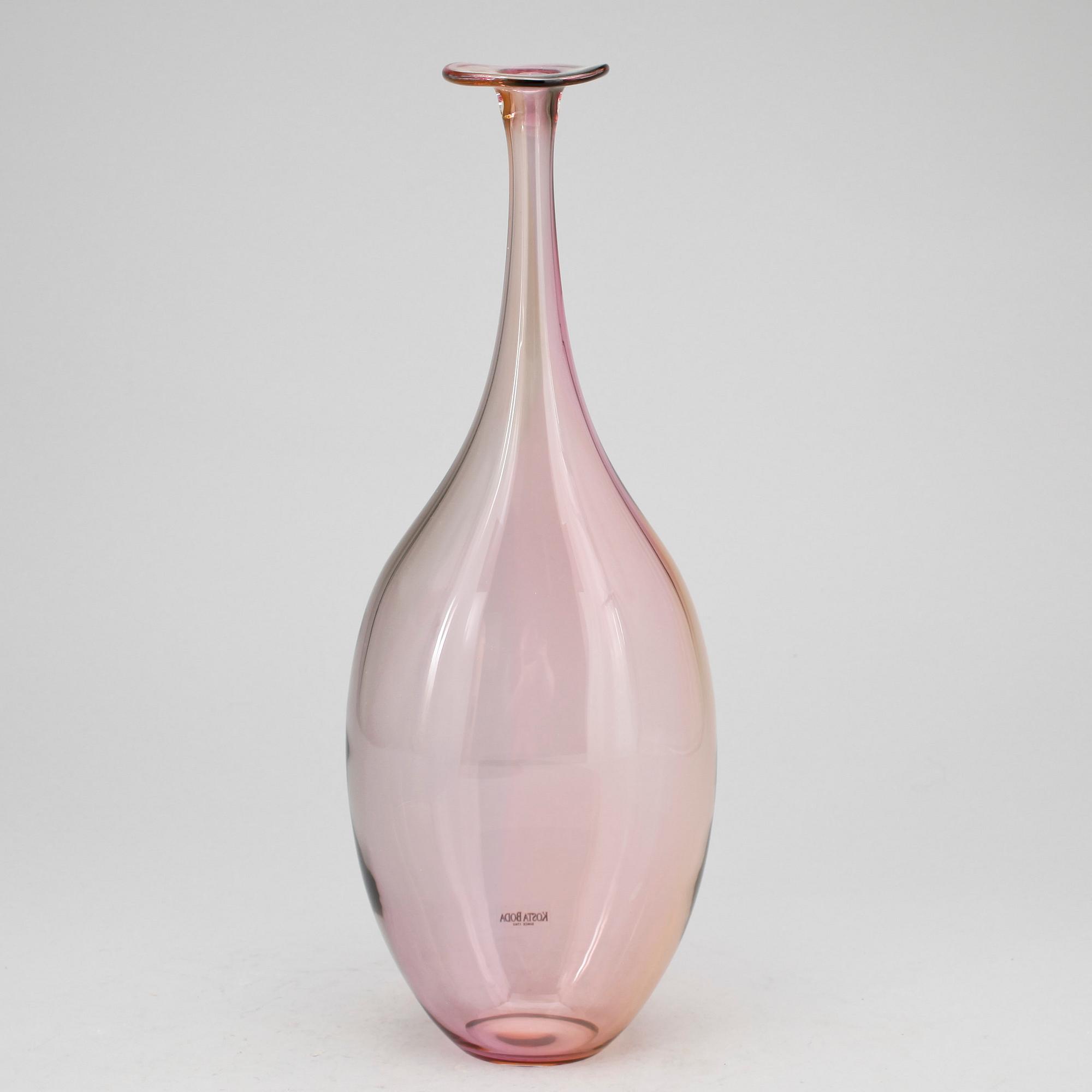 FLASKA, glas, Kjell Engman, Kosta Boda.