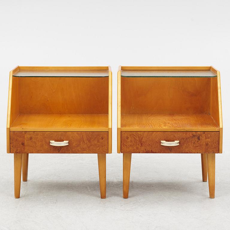Sängbord, ett par, 1940-tal.