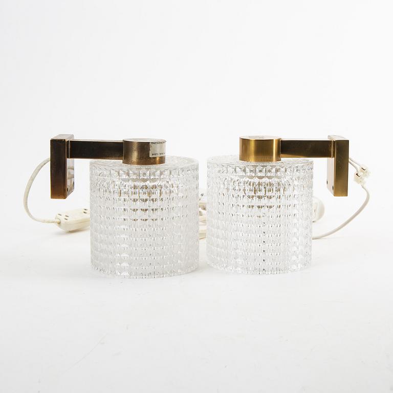 Carl Fagerlund, vägglampor ett par Orrefors 1900-talets senare del.