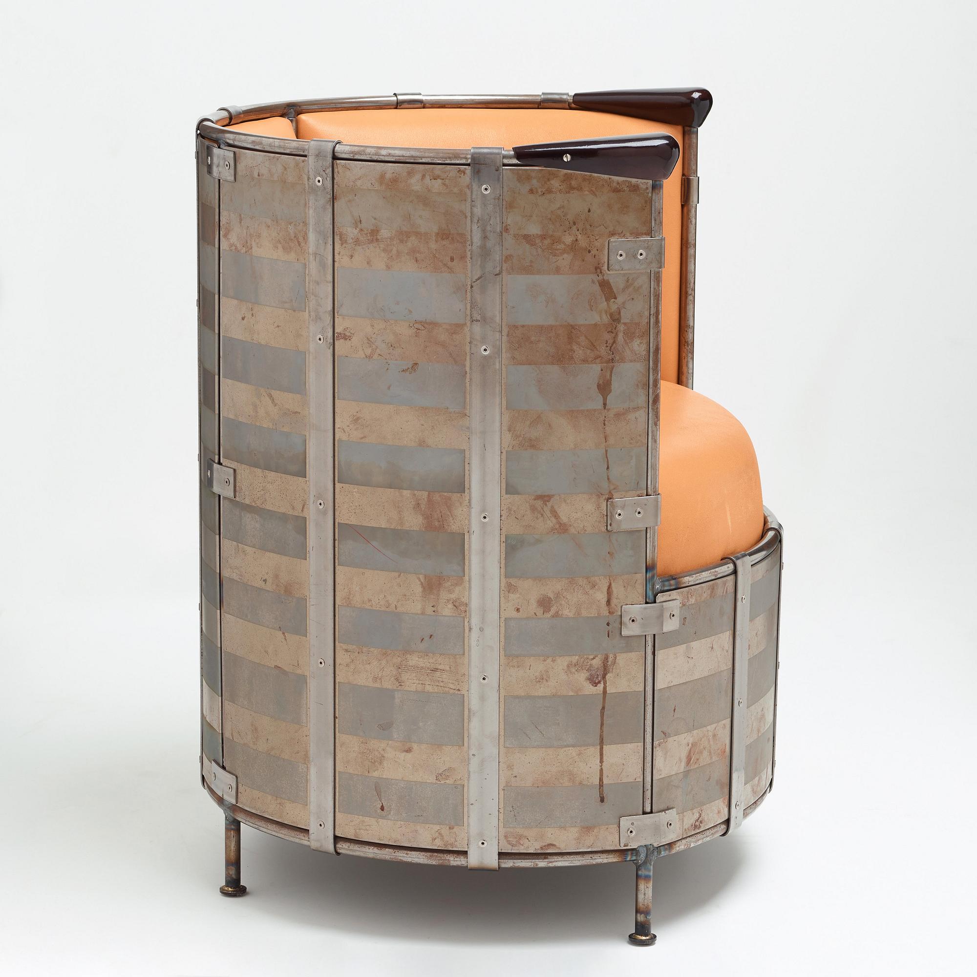 Mats Theselius, an easy chair, "Älgskinnsfåtöljen", Källemo, Sweden post 1991.