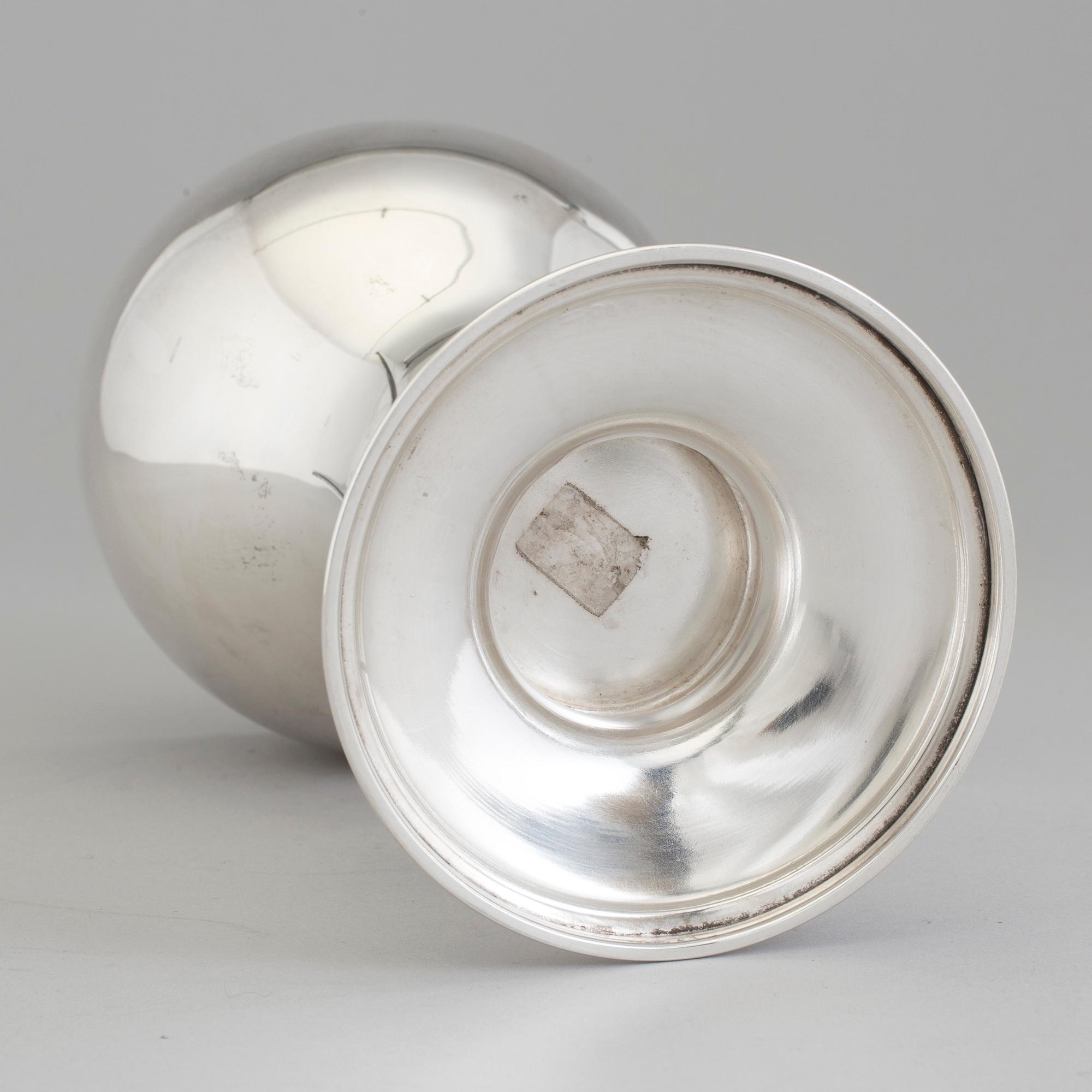 A Swedish Art Nouveau parcel-gilt beaker, maker's mark CG Hallberg, Stockholm 1917.