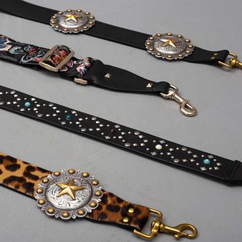 4 bag/skoulder straps from Valentino and Kate Cate.