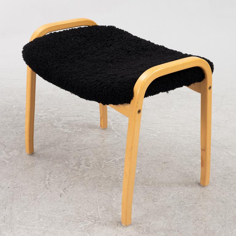 Yngve Ekström, an armchair and a footstool, "Lamino", Swedese, second half of the 20th century.