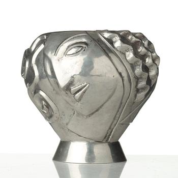 Anna Petrus, a pewter vase 'The Profile vase', Svenskt Tenn, Stockholm 1960.
