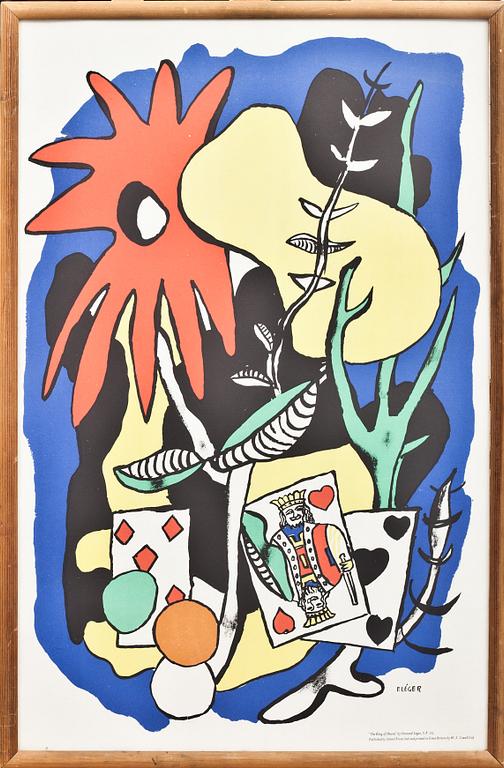 FERNAND LÉGER, färglitografi, utgiven School Prints Ltd, tryckt hos W S Cowell Ltd, signerad i trycket.