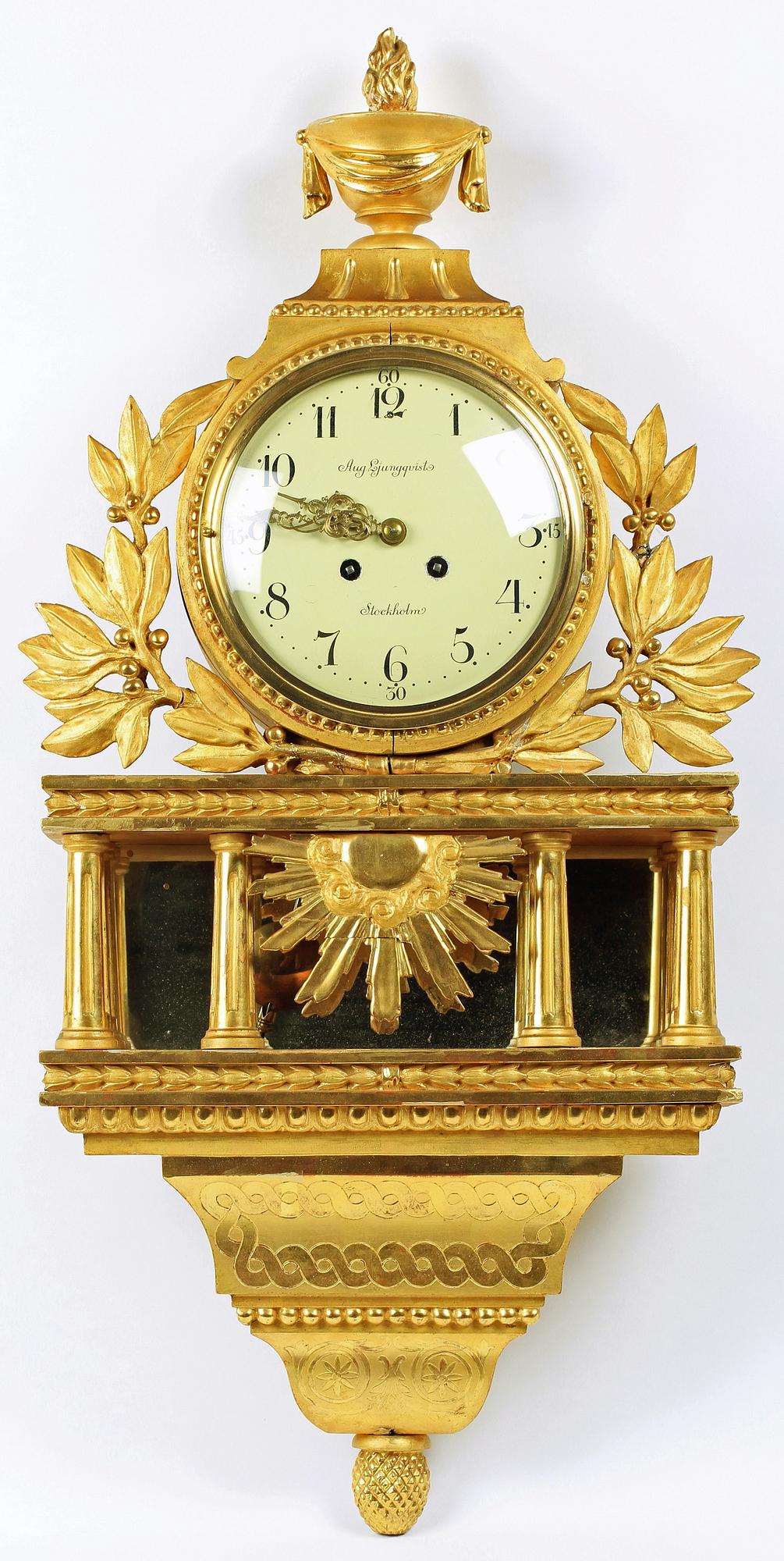 VÄGGPENDYL, gustaviansk stil, 1900-tal. Lenskirsch verk.