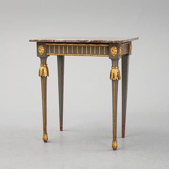 A Gustavian style console table, 19th Century.