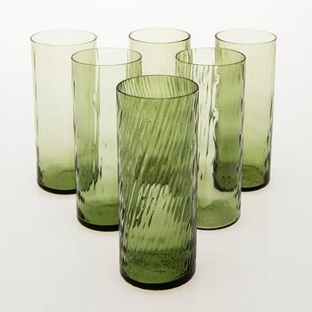 NANNY STILL, A 9-piece set of 1960s 'Neptuna' glassware for Riihimäen Lasi, Finland.